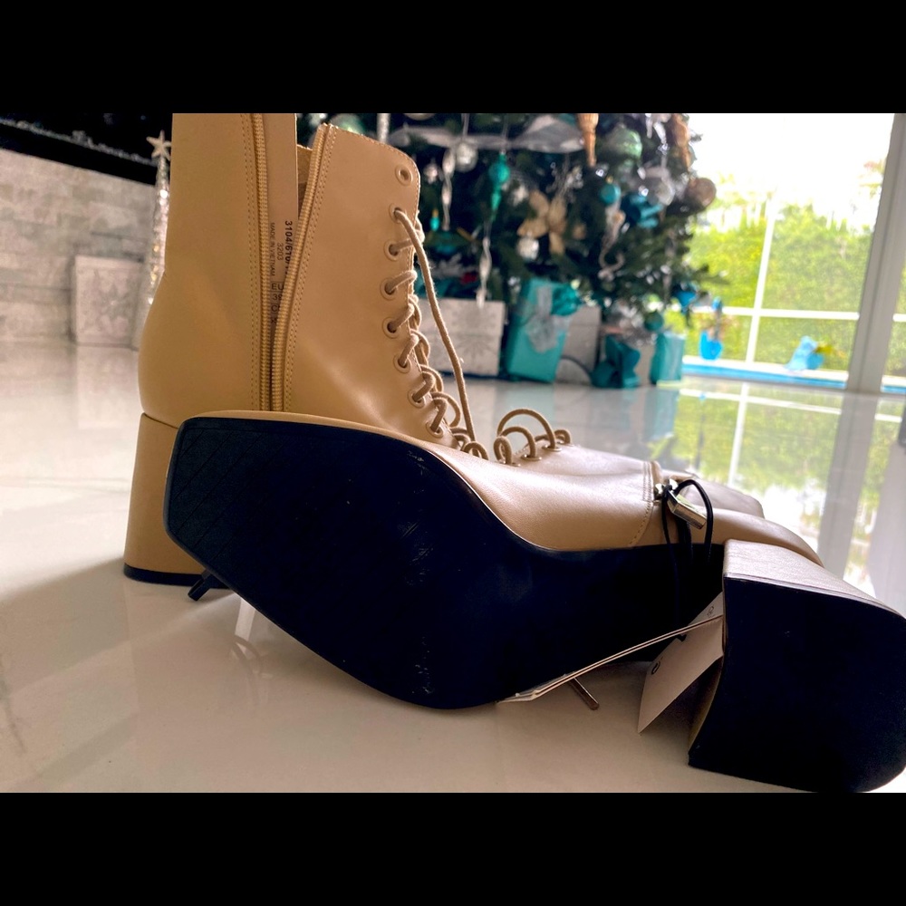 Zara beige ankle boots size 39/size9